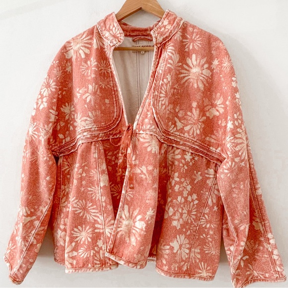 FREE PEOPLE LUA BED DENIM JACKET TOP SIZE L NWOT - Picture 6 of 10